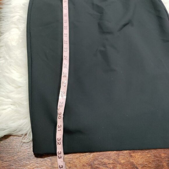 Zara Woman Basic Black Drape Neck Cap Sleeve Sheath Dress Women's Size Large - Picture 12 of 13